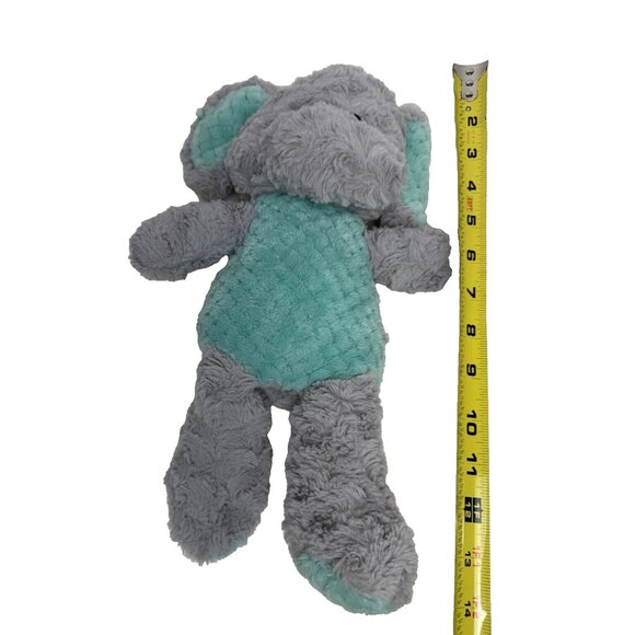 Spark Create Imagine Elephant Gray Teal Plush Stuffed Toy Rattle Crinkle 15 Inch - Picture 8 of 8